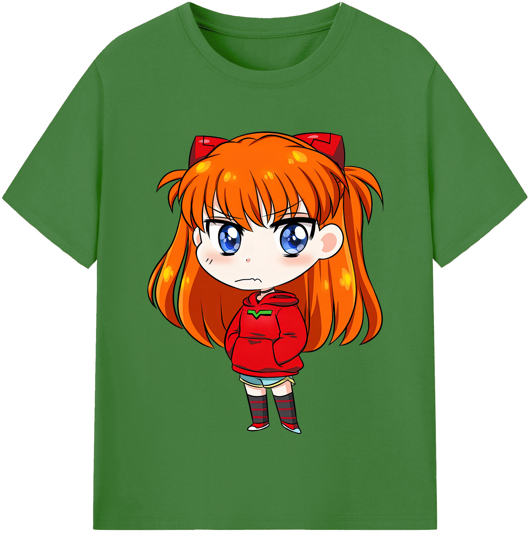 （画像用） EVA 新世紀エヴァンゲリオン レディースカジュアルプリントTシャツ（綿100％）